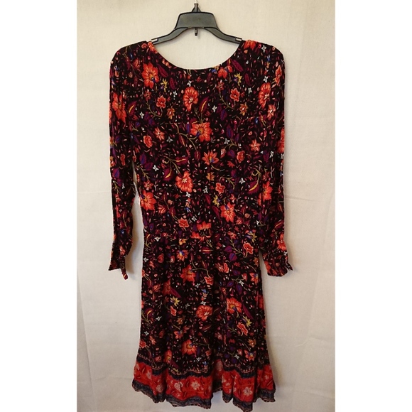 Women's Long Flowing Black Floral Old Navy Dress - Picture 5 of 8